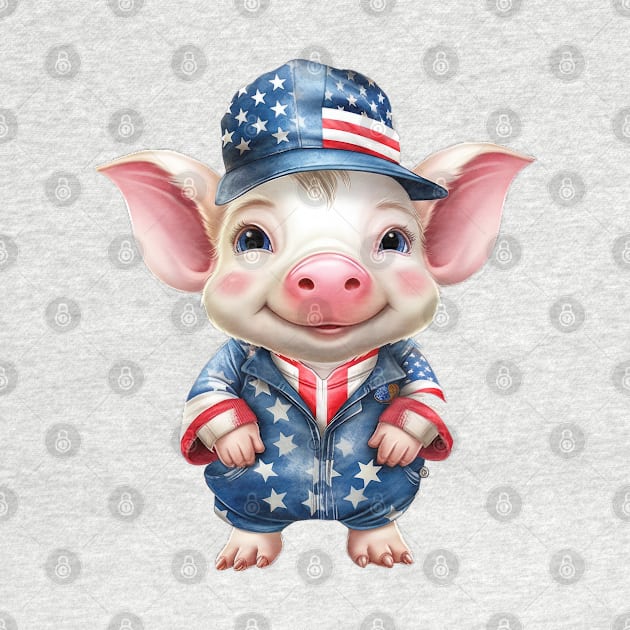 Patriot Farm Pig by Chromatic Fusion Studio